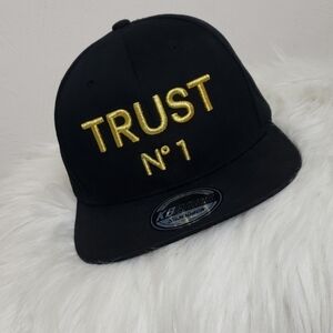 Kbethos UNISEX Trust NO. 1 Black Snap Back Baseball Hat